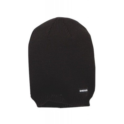 Diesel Solid Slouch Knit Beanie Black One Size  eb-49369841